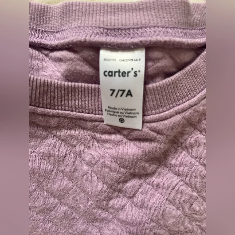 Carters Girls Quilted Top & Floral Leggings Set- size 7 - Picture 5 of 6
